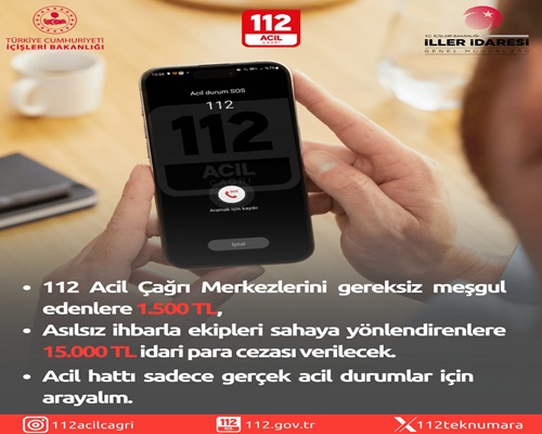 Sadece Gerçek Acil Durumlarda 112