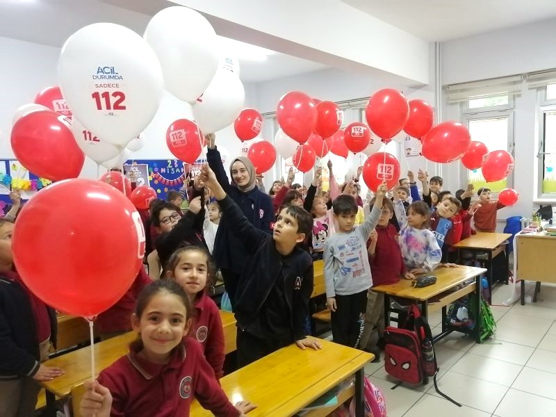 Ortahisar Ahmet Saka İlkokulunda 130 Öğrenciye 112 Farkındalık Eğitimi Verildi