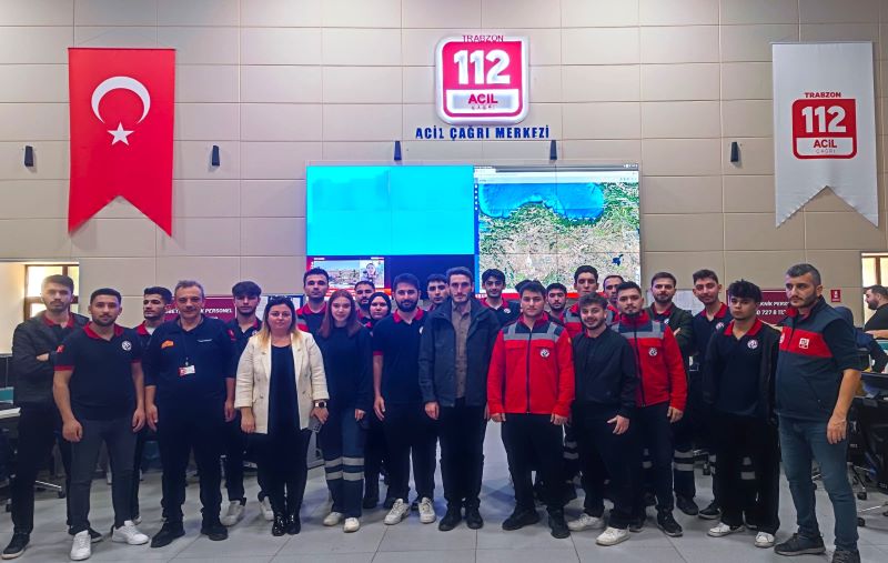 Şalpazarı Meslek Yüksek Okulundan Trabzon 112 Acil Çağrı Merkezine Ziyaret 